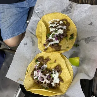 Carne asada street tacos