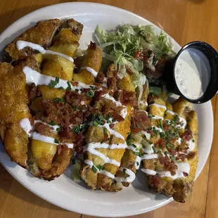 Loaded potato skins