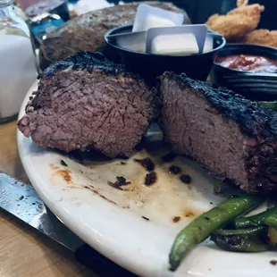 This was supposed to be medium rare. It was so dry and overcooked, I could have used it as a hockey puck.