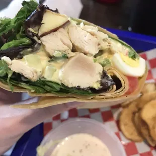 Calypso chicken wrap