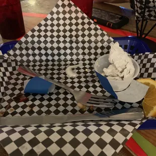 What was left of my tenderloin sandwich!