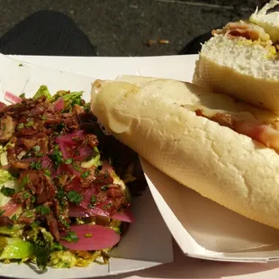 Cuban sandwich with Brussels sprouts