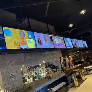 10 TVs in the bar!