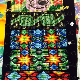 Beautiful jewelry already made is also available to buy like these Guatemalan bracelets $12.99!
