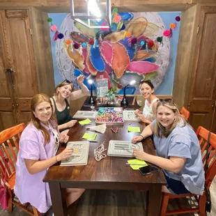 We love when we have a full stringing room.