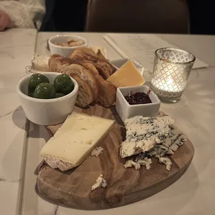 Beautiful five cheese board