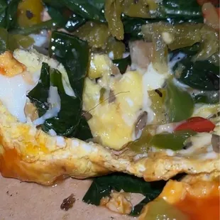 hair in my omelette, also green chile when i asked for it on the side