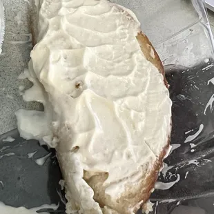 My almost eaten bagel with cream cheese