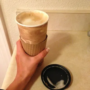 Large vanilla latte...their sizes are HUGE!!! Keep that in mind. Their large cup is 24oz.