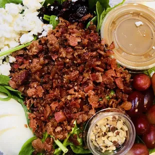 Spinach and goat cheese salad - Bacon overload