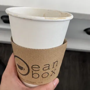 Medium-sized cup at the Bean Box.