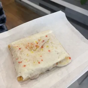 Strawberry poptart - ask to have it warmed up