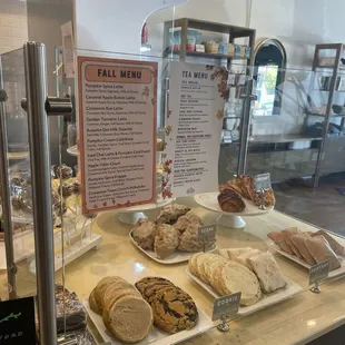 Lots of pastry and cookie options