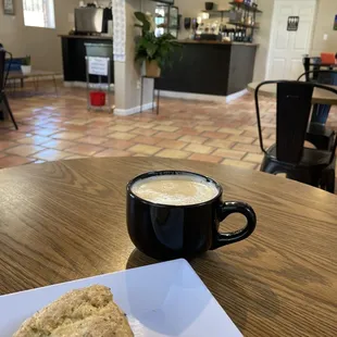 Latte and lavender scone