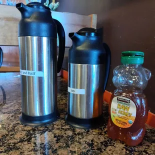 Half &amp; half, soy and raw honey