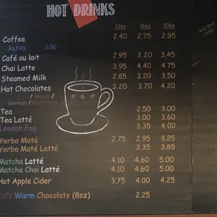 Drink Menu March 2021