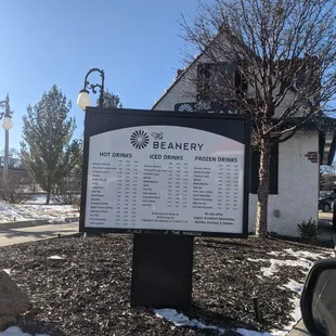 Easy to read menu