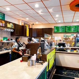 the interior of a restaurant