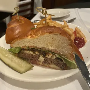 Another of today's specials: the black and blue burger