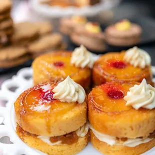 a variety of pastries on a plate