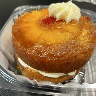 Pineapple Upside Down Cake with Cheesecake filling