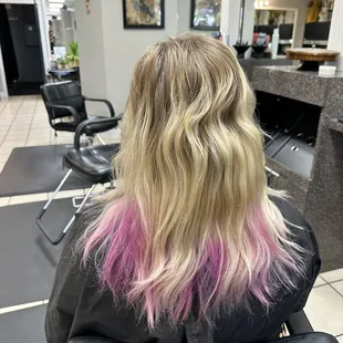 Me. About to have all my hair chopped off!