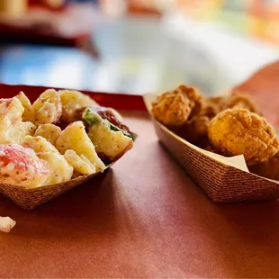 Potato Salad and Chicken Nuggets