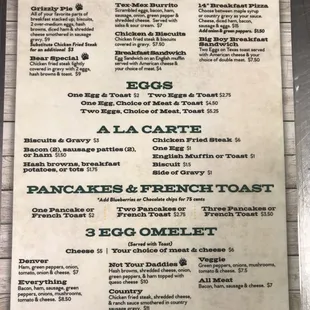 Breakfast Menu