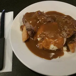 Hot Beef Plate! Available everyday and on special Monday Lunch!