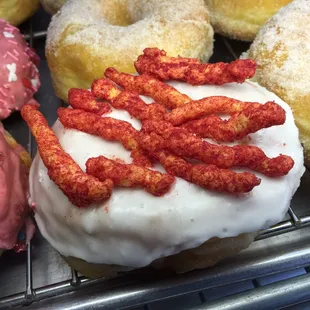 This one looks killer. Hot Cheeto donut.