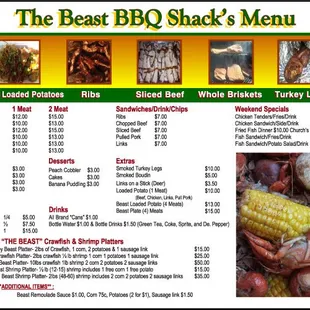 The Beast Menu