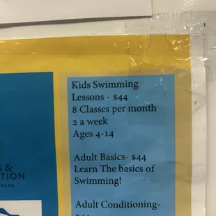 Swim lessons for all ages!