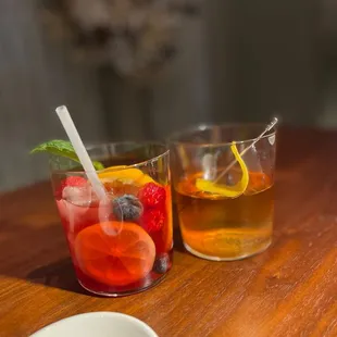 Iced tea and old fashion