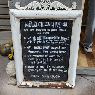 Some rules of housekeeping.