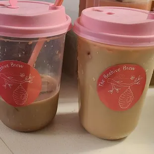 Left to right: Abuelita Latte and Horchata Latte