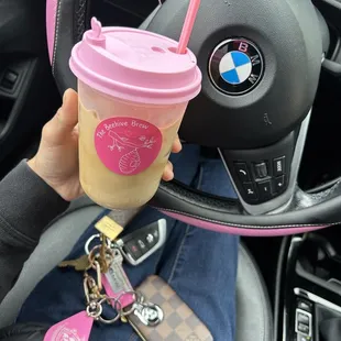 Caramel latte with oat milk