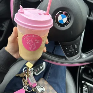 Caramel latte with oat milk