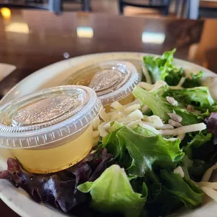 Salad with honey lemon dressing