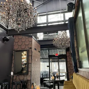 the interior of a restaurant