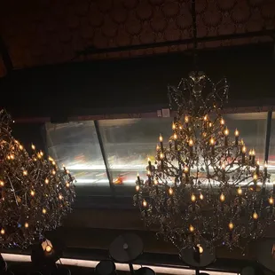 Love the chandeliers