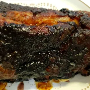 Nice bark after heating up the take and bake ribs.