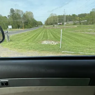 Front field left of garden if looking at, right if you are looking away.