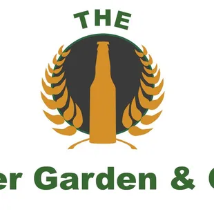 the logo for the beer garden and grill