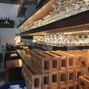 The bar with beer on tap