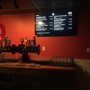 Taps and beer menu