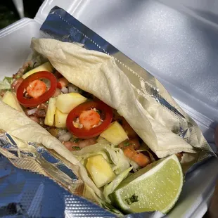 a close up of a sandwich