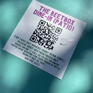a qr code on a sticker