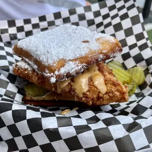 Beignet chicken sandwich