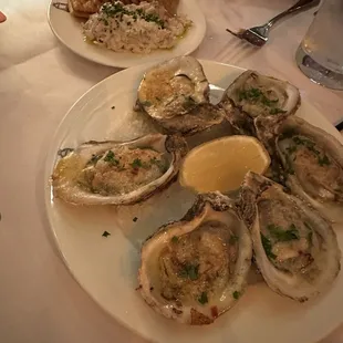 Broiled oysters and trout dip felt