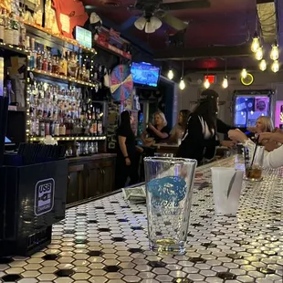 Nice bar, small stage for live music, table seating, pool tables &amp; jute box. Music not as loud as the happy locals laughter!